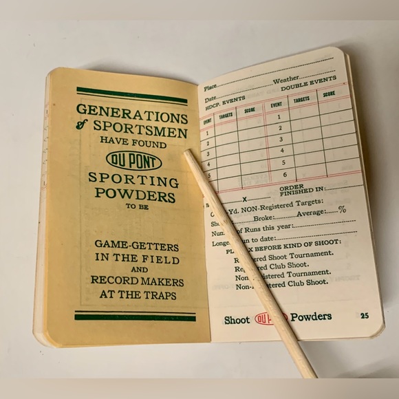 1924 Vintage DU PONT Gunpowder Scorebook for Trap Shooters - Picture 6 of 14